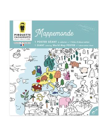 POSTERS XXL - MAPPEMONDE - MULTICOLOR