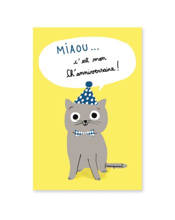 CARTES D'INVITATIONS - CHATS - MULTICOLOR