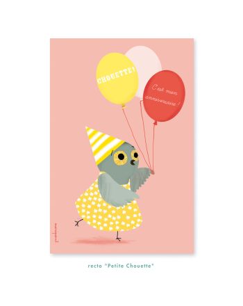 CARTES D'INVITATIONS - HIBOUX - MULTICOLOR