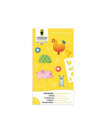 POCHOIRS - FERME - MULTICOLOR