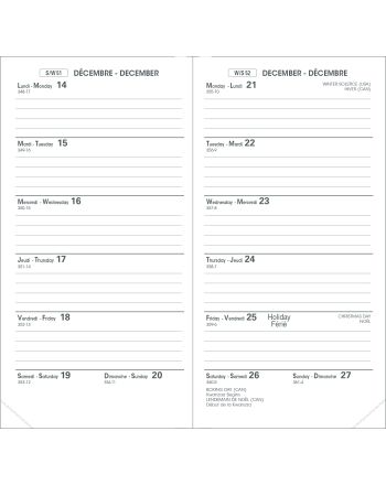 Recharges agendas - Biweek - Blanc