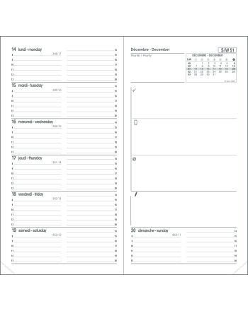 Recharges agendas - Ital B - Blanc
