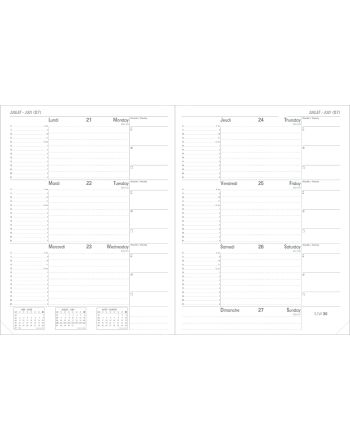 RECHARGES AGENDAS - PRINCIPAL - BLANC