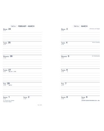 RECHARGES AGENDAS - BIWEEK - BLANC