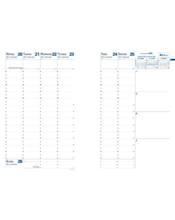 RECHARGES AGENDAS - MINISTRE - BLANC