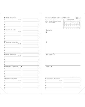 RECHARGES AGENDAS - ITAL B - BLANC