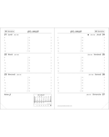 RECHARGES AGENDAS - SAPA X - BLANC