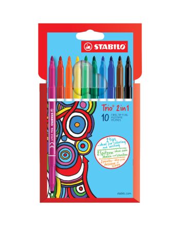 CRAYONS-FEUTRE - TRIO 2 IN 1 - MULTICOLOR