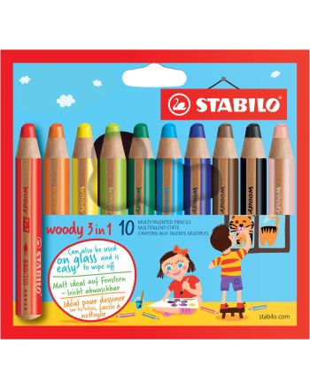 CRAYONS DE COULEURS - WOODY 3 IN 1 - MULTICOLOR
