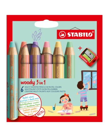 CRAYONS DE COULEURS - WOODY 3 IN 1 - MULTICOLOR