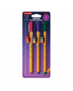 Stylos feutre - KPOP Point 88 x 3 - Multicolore
