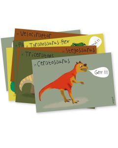 Cartes d'invitations - Dinosaures - Multicolore