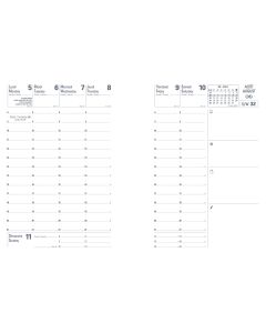Recharges agendas - Universitaire - Blanc
