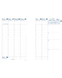 Recharges agendas - Ministre - Blanc