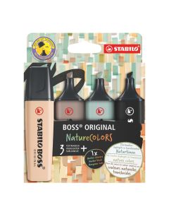 Surligneurs - Boss Nature Colors x 4 - Multicolore