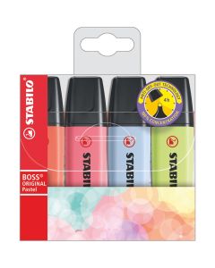 Surligneurs - Boss Original Pastel x 4 - Multicolore