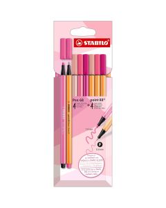 Stylos feutre - Pink Point Pen x 8 - Multicolore