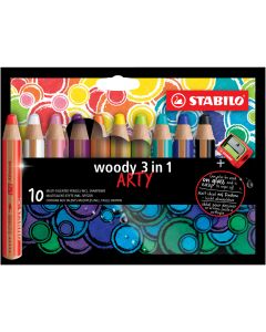 Crayons de couleurs - Woody 3 in 1 x 10 - Multicolore