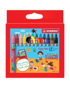 Crayons de couleurs - Yippy-Wax x 12 - Multicolore